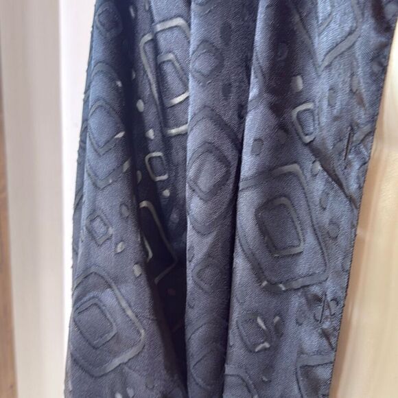 Vintage 80’s 90’s Geometric Sheer Black Oversized Button Down Shirt Size 1X - Picture 8 of 16